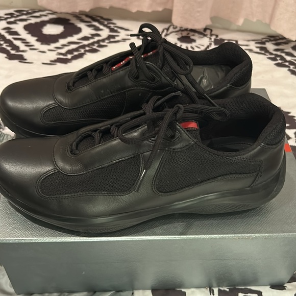 Mens Black PRADA Nevada Bike Trainers - Picture 2 of 9